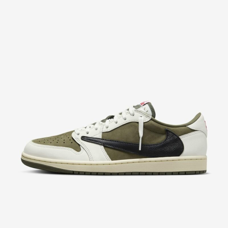 Nike Air Jordan 1 low rétro OG SP Travis Scott vert olive